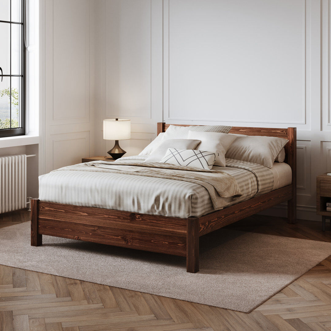 Mercury Edgecumbe Solid Wood Bed Expresso Wood European Kingsize (160 x 200 cm)
