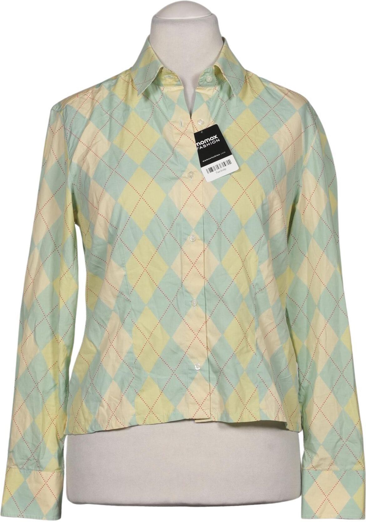 Pringle of Scotland Damen Bluse, Mehrfarbig, Gr. EU 42, Baumwolle - Second Hand