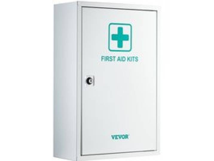 VEVOR Armoire à Pharmacie Métal Armoire de Premiers Secours 1000 PCS Fournitures Médicales d'Urgence, Boîte Murale Autoportante 3 Étagères Grande Capacité, pour Maison, Bureau, Entreprises, Stations