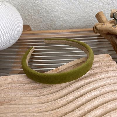 Modern Mode Marketplace Velvet Comfort Headband For Women & Girls Slim Velvet Headband Hair Accessory For Everyday Style green