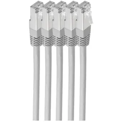 shiverpeaks BS75711-H-SET5 Netzwerkkabel Grau 1 m Cat6 S/FTP (S-STP) Rund