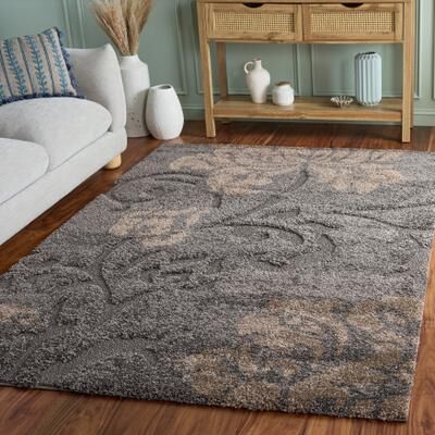 SAFAVIEH Florida Shag Hilde Floral 1.2-inch Thick Rug