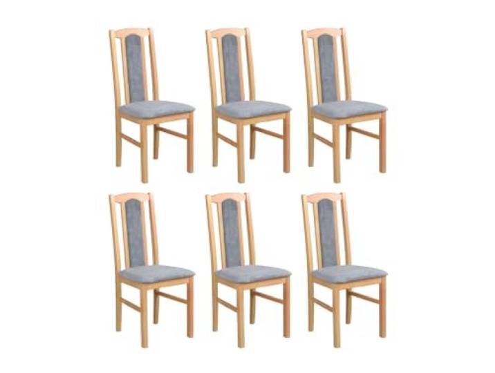 LeafDesign Esszimmerstühle 6er Set, Massivholz, Gepolstert, Grandson Eiche Küchenstühle, Esstischstühle und Essstühle für Wohnzimmer, Restaurant, Café, Hotel und Gastronomie – hoher Sitzkomfort