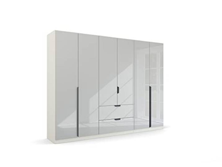 Rauch Möbel Quadra-Spin MODERN, Schrank, Farbe Glas Weiß/Weiß, Breite 271 cm