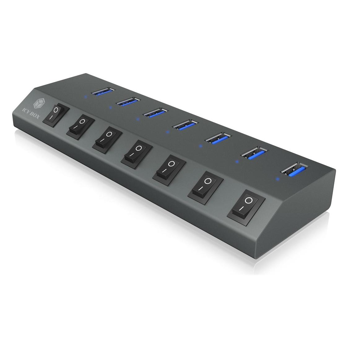 Icy Box IB-HUB1701-C3 (USB-C, 7 Ports) (60838)