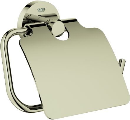 Grohe Essentials porte- WC 40367BE1 nickel, avec couvercle, fermeture dissimulée