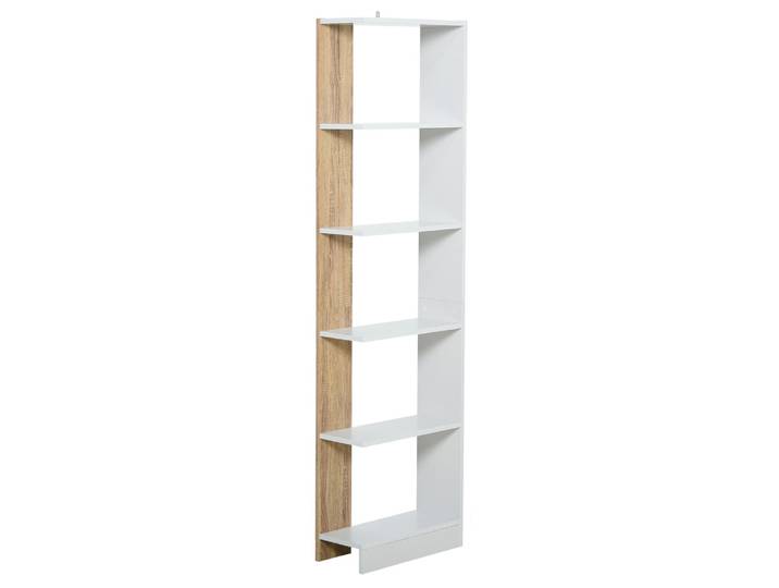Bibliothèque moderne couleur blanc et chêne