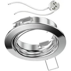 ledscom.de Decken-Einbaurahmen FERE Einbaurahmen chrom schwenkbar (LED/Halogen/MR16/50mm) inkl. GU5.3 Fassung