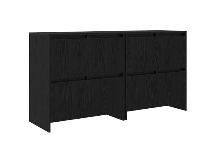 Fisinber Sideboard 2er Set Anrichte Schwarz Eichen-Optik 70x41x75 cm Vielseitiger Beistellschrank für Wohnzimmer und Esszimmer mit Scharniertüren aus robustem Holzwerkstoff im 2er Set.