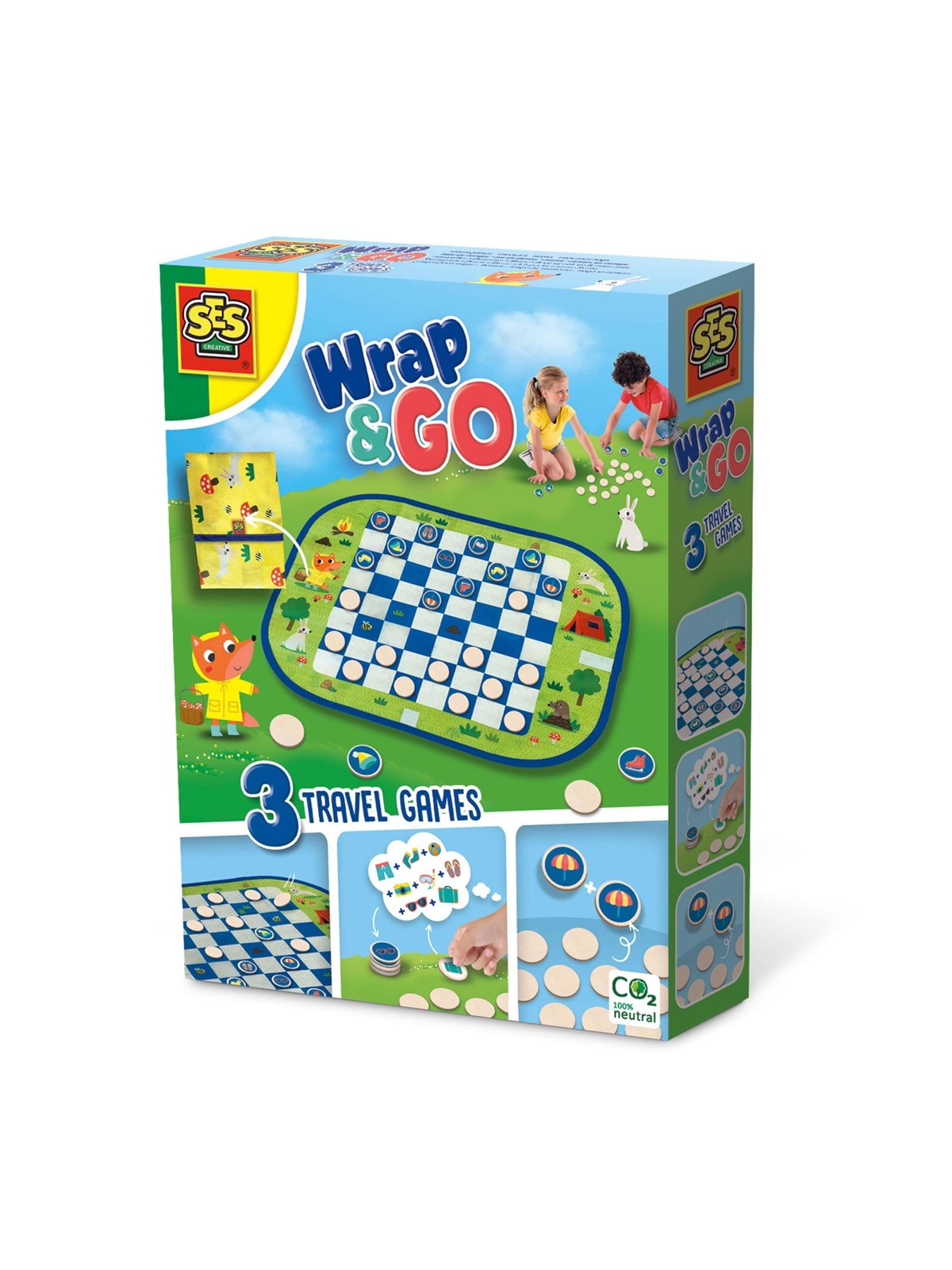 SES Creative Wrap and Go Travel Games 3-in-1