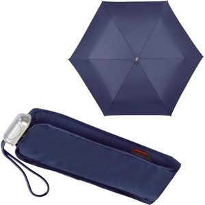 Samsonite Regenschirm Alu Drop S, blau, sturmfest, manuell, Ø 94,5 cm, 23 cm, Taschenschirm