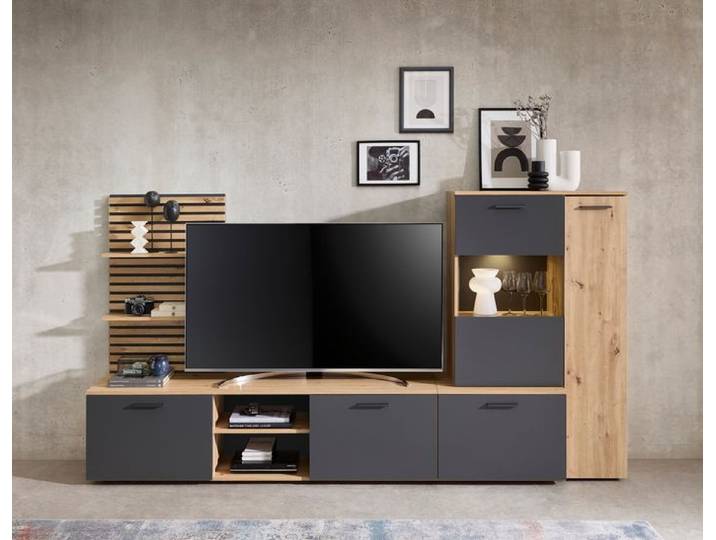 Wohnwand Heathrow Artisan-Eiche Holzoptik