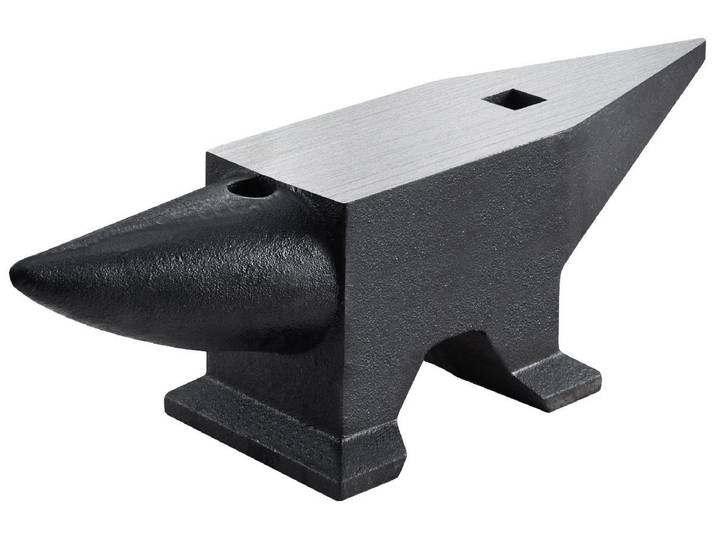 VEVOR Forge Enclume Outil Enclume en acier Acier forgé 2 trous 60 KG