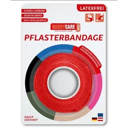 PFLASTERBANDAGE latexfrei BUDDYCARE MED rot 1 St