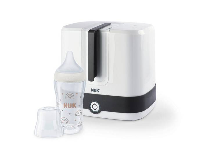 NUK Dampfsterilisator Vario Express inkl. Perfect Match Flasche 260ml, 27x26.5x22.5 cm, automatische Abschaltfunktion, Einknopfbedienung, Füttern, Babykostwärmer & Sterilisatoren
