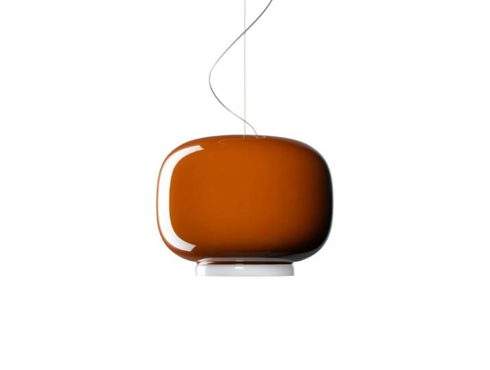 Foscarini Pendelleuchte Chouchin, LED, handgefertigter Glasschir