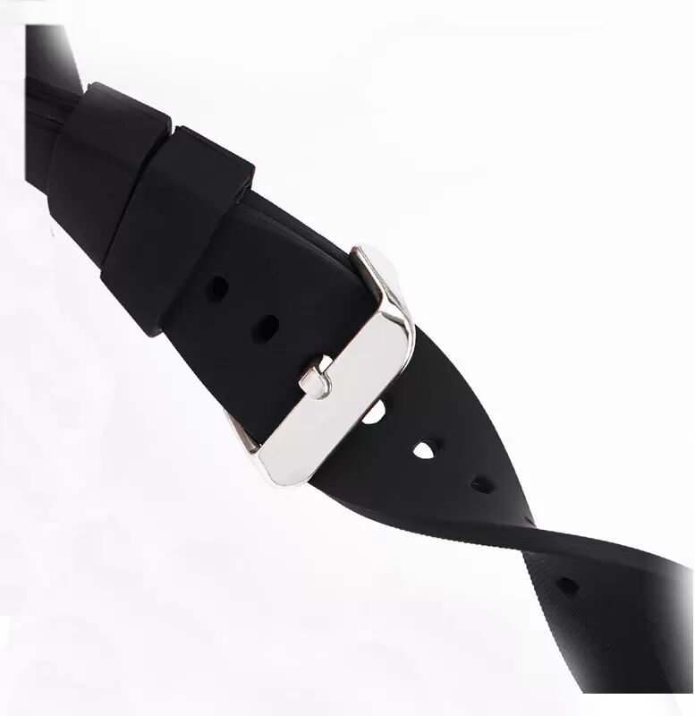 INF Universelles Silikon-Uhrenarmband Schwarz 12 mm