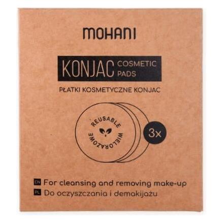 Aptel MOHANI Konjac wielorazowe roślinne płatki kosmetyczne 3szt. (Make-Up Entferner, 15 g) (68129046)