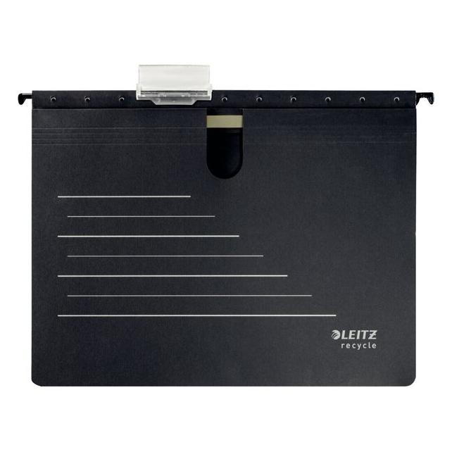 Leitz 10 Hängehefter ALPHA recycle 1920 Karton schwarz (A4, 10x) (19200095)