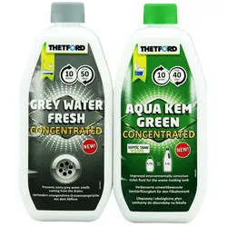 THETFORD Aqua Kem Green 0,75 Liter Konzentrat & Grey Water Fresh 0,80 Liter
