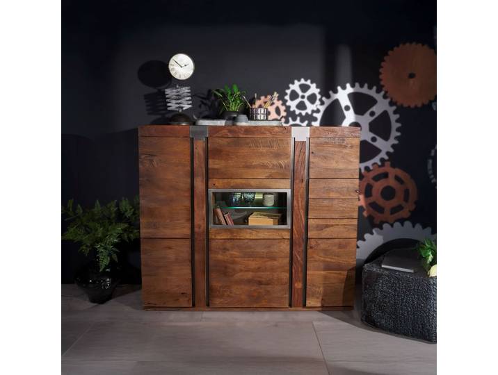 Buffet 160x45 Manguier laqué Brun AMSTERDAM #07