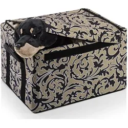 reisenthel, Aufbewahrungsbox, Aufbewahrungsbox Baroque M Braun/Schwarz (28 l, 1x, 31 x 31 x 40 cm)