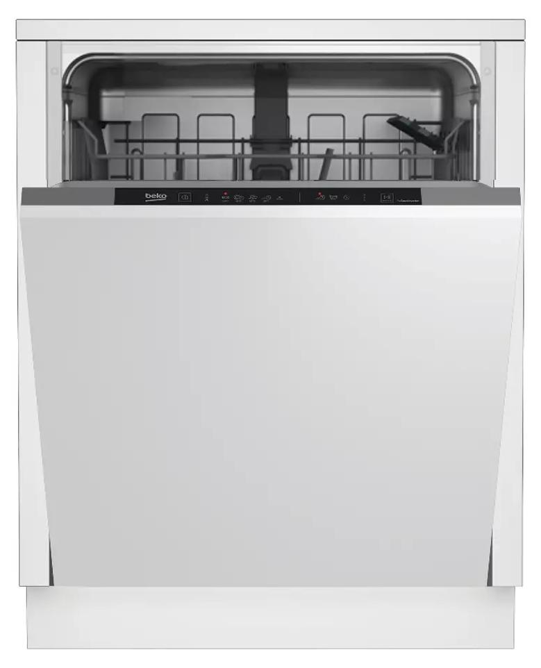 Beko PDIN25311, Halb integriert, Standardgröße (60 cm), Weiß, Berührung, LED, Edelstahl