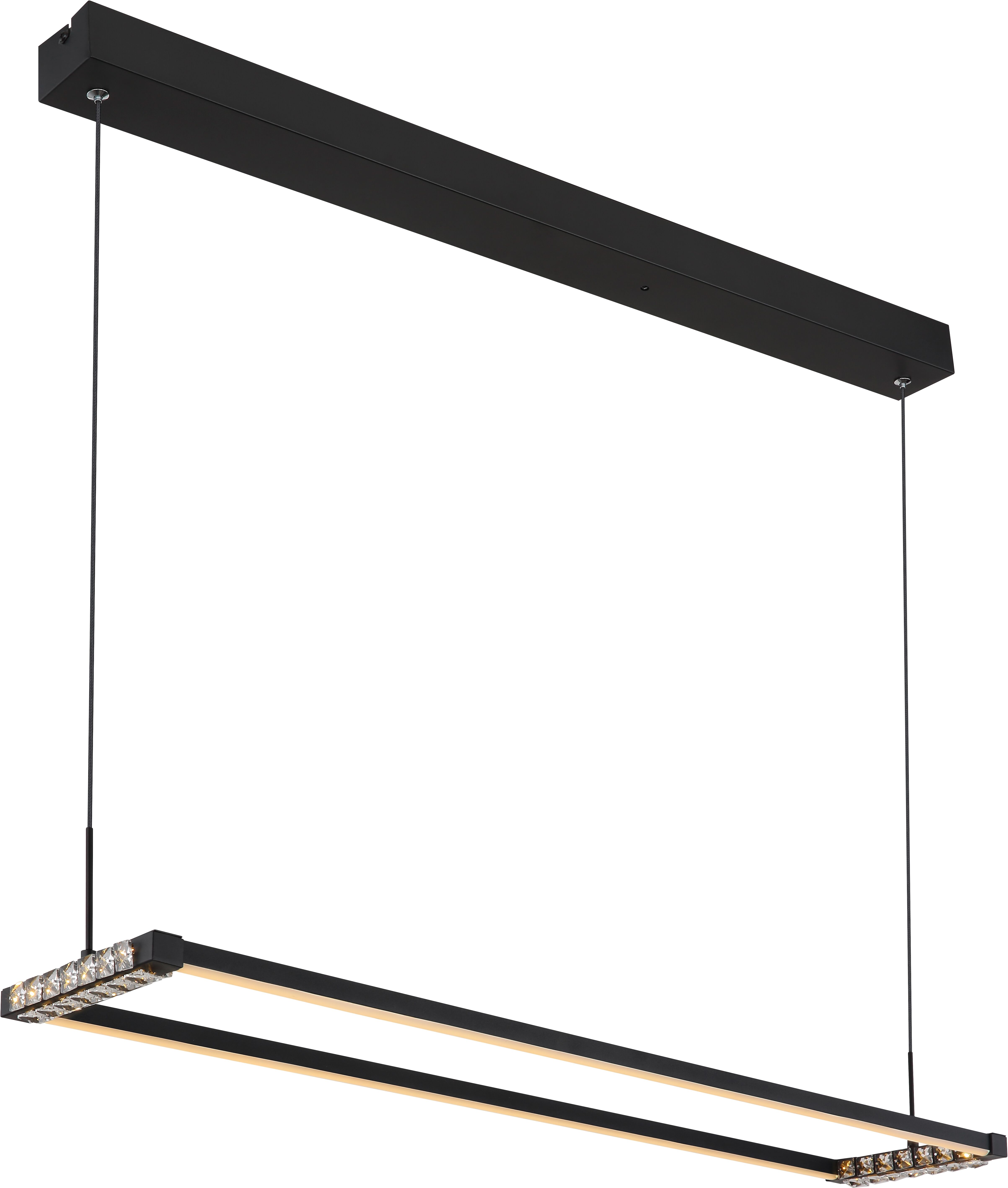 GLOBO LIGHTING LED Pendelleuchte "MARIELLA", schwarz, Leuchten, Hängelampe/Hängeleuchte/Wohnzimmer/Esstisch/elegant, LED Pendelleuchte