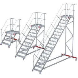 Euroline 513 Wartungsbühne 45° 600mm Stufenbreite 14 Stufen Stahl Gitterrost