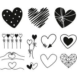 HEYDA Motivstempel-Set - Herzen