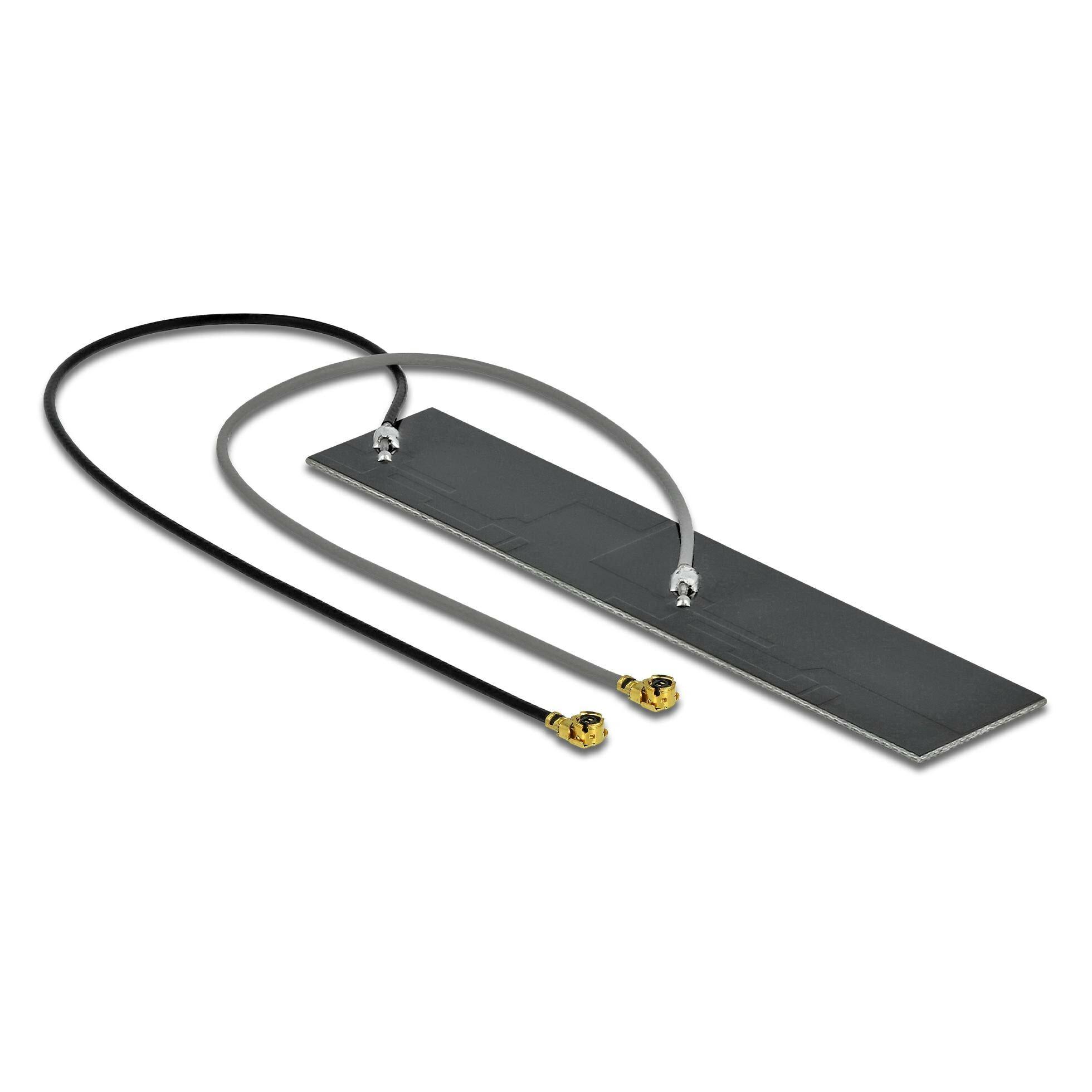 Delock WLAN-Antenne Dualband, 2xMHF-I/U.FL Klebemontage (WLAN) (12627)