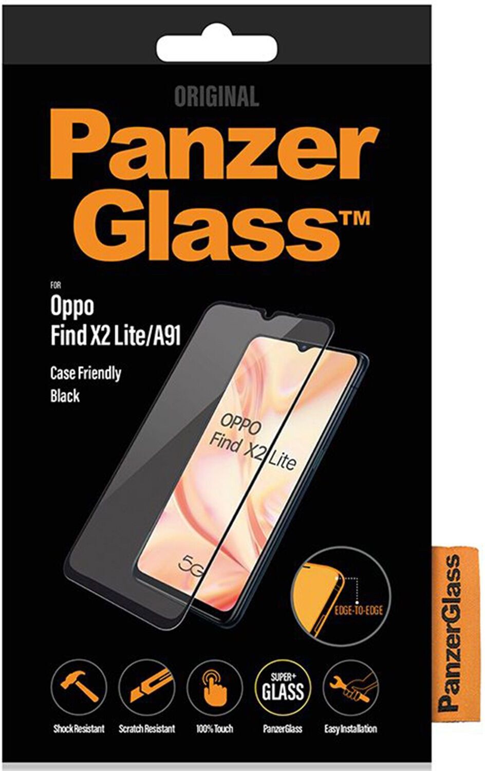 Oppo skärmskydd   PanzerGlass™   Oppo Find X2 Lite/A91   Clear Glass