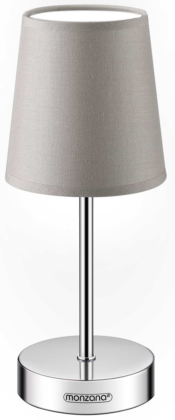 Monzana Nachtlamp set van 2, tafellamp met kabel, taupe, Hoogte: 32 cm