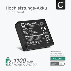 Cellonic Akku für Ricoh GR Digital IV, II, WG-M1, Caplio R5, GX200, GX100, R3, R4 (Kamera Akku), Kamera Stromversorgung, Schwarz