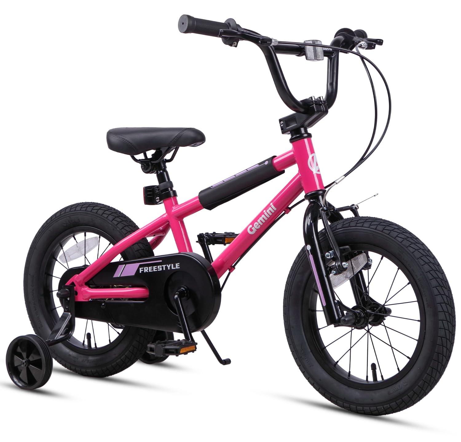 Kinderfahrrad im BMX-Stil mit Stützrädern für Kleinkinder
