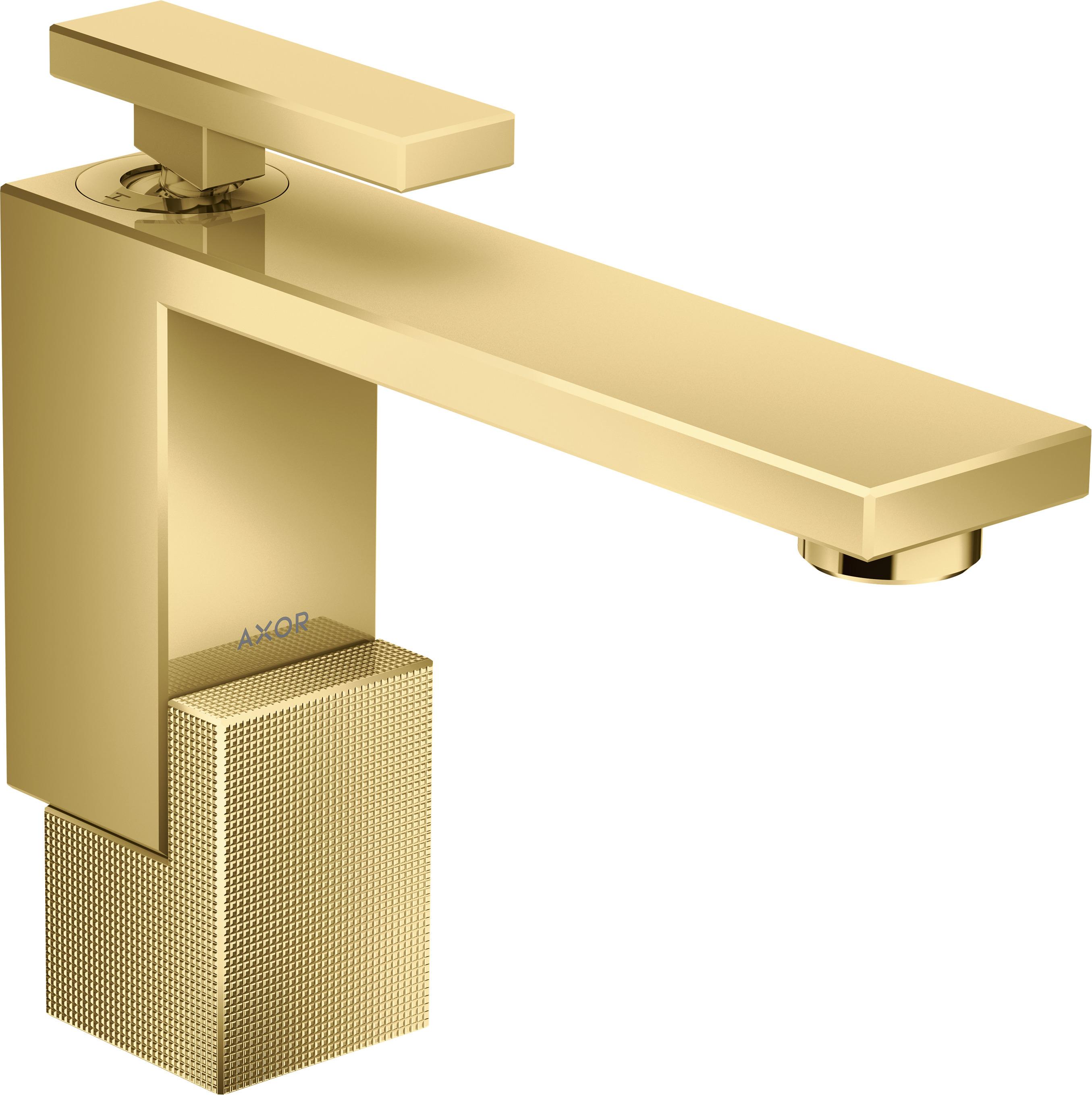 hansgrohe Waschtisch-Einhebelmischer 130 Axor Edge Ausl. 160mm, Diamantschl., pol. gol opt