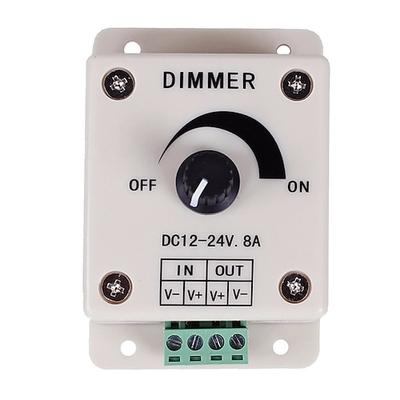 Pwm Dimmer Controller für LED-Leuchten oder Farbband 12 Volt 8 ampadjustable Helligkeit Lichtschalter Dimmer Controller DC12V 8A 96W für LED-Streifen Licht