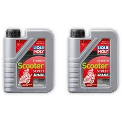 2x Motoröl LIQUI MOLY 1053 Motorbike 2T Synth Scooter Street Race 2 Takt vollsyn 1L