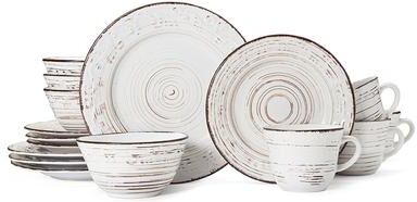 Pfaltzgraff Trellis White 16-Piece Dinnerware Set, Service for 4