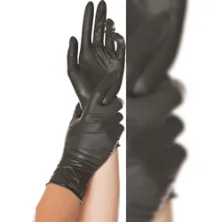 Hygostar Einmalhandschuhe Diablo, Latex, ungepudert, Größe XL, schwarz, 100 Stück