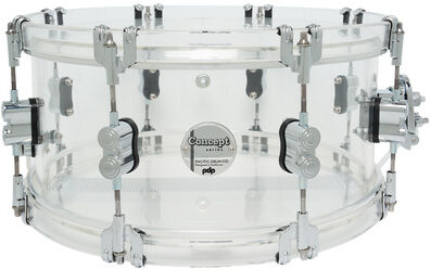 DW "PDP 14"x6.5" SN Clear Acrylic" Clear Acrylic