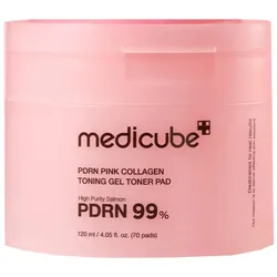 Medicube, Gesichtsmaske, Lachs-DNA PDRN rosa Kollagen-Gel-Toner-Pads (120 ml)