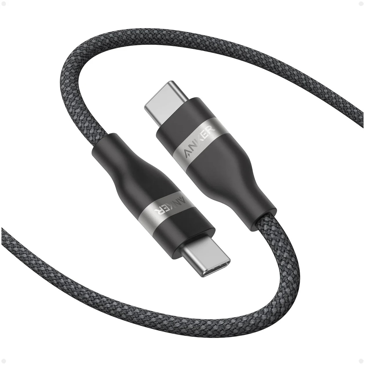 Anker USB-C naar USB-C kabel, 90 cm, 240W, zwart, gevlochten