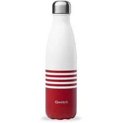 Isolierflasche Originals Maritim Rot 500ml Edelstahl PP5-Struktur BPA-Frei Qwetch