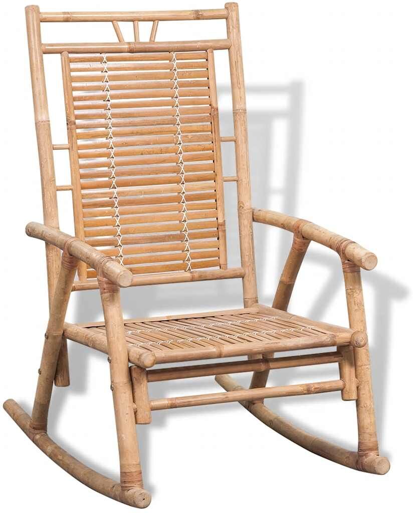 vidaXL Chaise à bascule en bambou