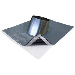 Dachdurchführung Grau DN 200 mit Regenkragen für Metalldach