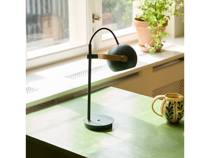DC PORTABLE LED-Akkulampe, dunkelgrün, Metall - Halo Design - Wohnzimmer - Einflammig