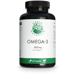 GREEN NATURALS Omega-3 Kapseln 1835 mg vegan + DHA 80 St