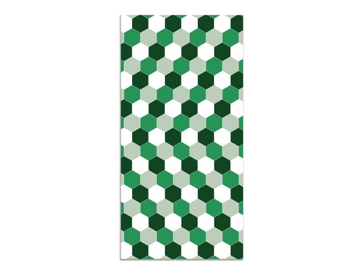 Tapis vinyle mosaïque hexagones de ton vert 80x150cm