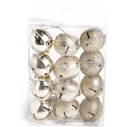 Kaemingk Glocken Metallglocken Weihnachten Baumschmuck gold 12 tlg